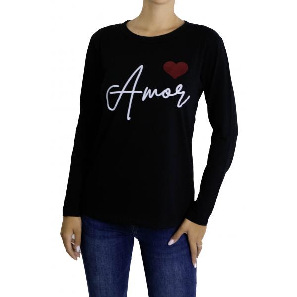 t shirt con stampa Amor 